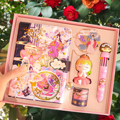 小公主手账套装 礼盒女孩高颜值笔记本儿童小清新可爱风记事本复古风书签胶带玩偶送学生精美实用创意生日礼物