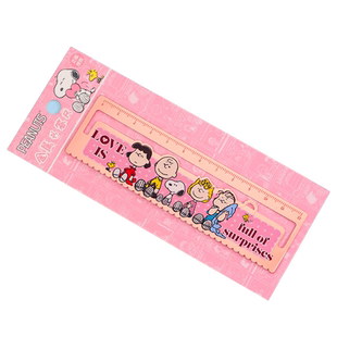 史努比书签精美镂空金属刻度直尺子刻字卡通可爱男孩女生儿童小学生创意文具幼儿园活动奖品批发实用生日礼物