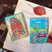 城市建筑AR流沙冰箱贴网红景点打卡磁吸家居装 饰品文创小礼品上海旅游纪念品武康大楼城隍庙南浔古镇江南水乡