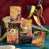 景点旅游文创纪念品敦煌AR流沙冰箱贴中国古风磁吸家居装 饰品莫高窟丝绸之路九色鹿莲开并蒂旅行伴手礼博物馆