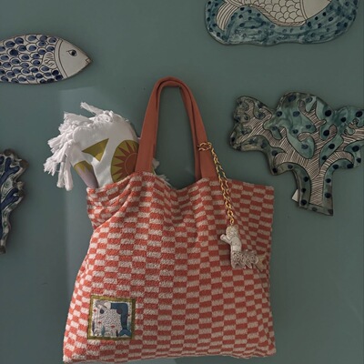 预 【ANUT】埃及代购毛巾包包绿色格子红色格子毛巾包包