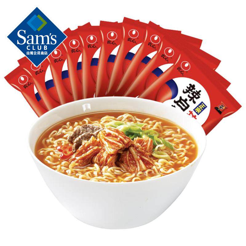 满百包邮 山姆超市 农心 辣白菜拉面/香菇牛肉味拉面 120g*10袋怎么样,好用不?