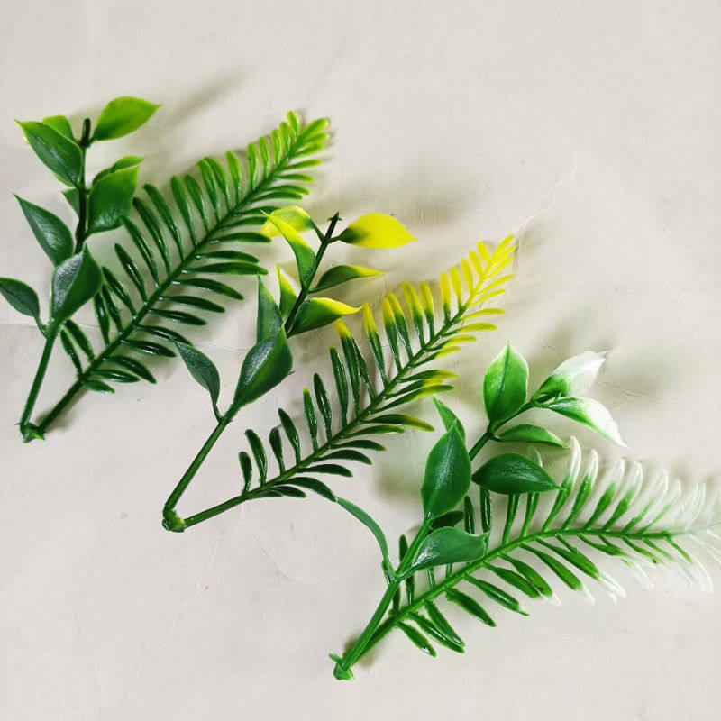 仿真草鲜花花束点缀配草鱼缸造景塑料水草假草凤尾草叶植物墙装饰图片