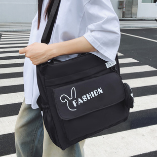 补习袋手提袋学生拎书包男单肩斜挎包初中男款学生书包男孩补课包