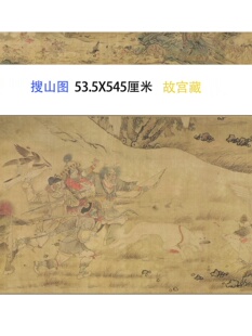 二郎神搜山图卷北京故宫藏本鬼怪工笔画高清微喷临摹画 佚名 宋