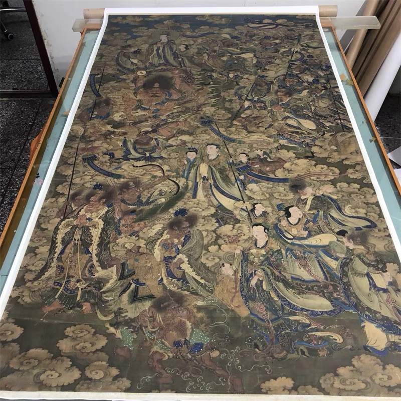 宋天龍八部圖裝裱掛軸