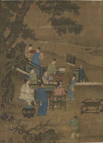 博古传统工笔高士人物画