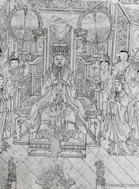 唐 吴道子 道子墨宝图册放大版黑白底稿真迹复制品 临摹学习画稿