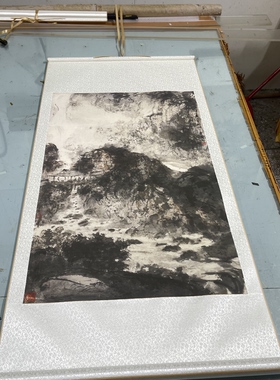 国画近代傅抱石山亭雅集立轴