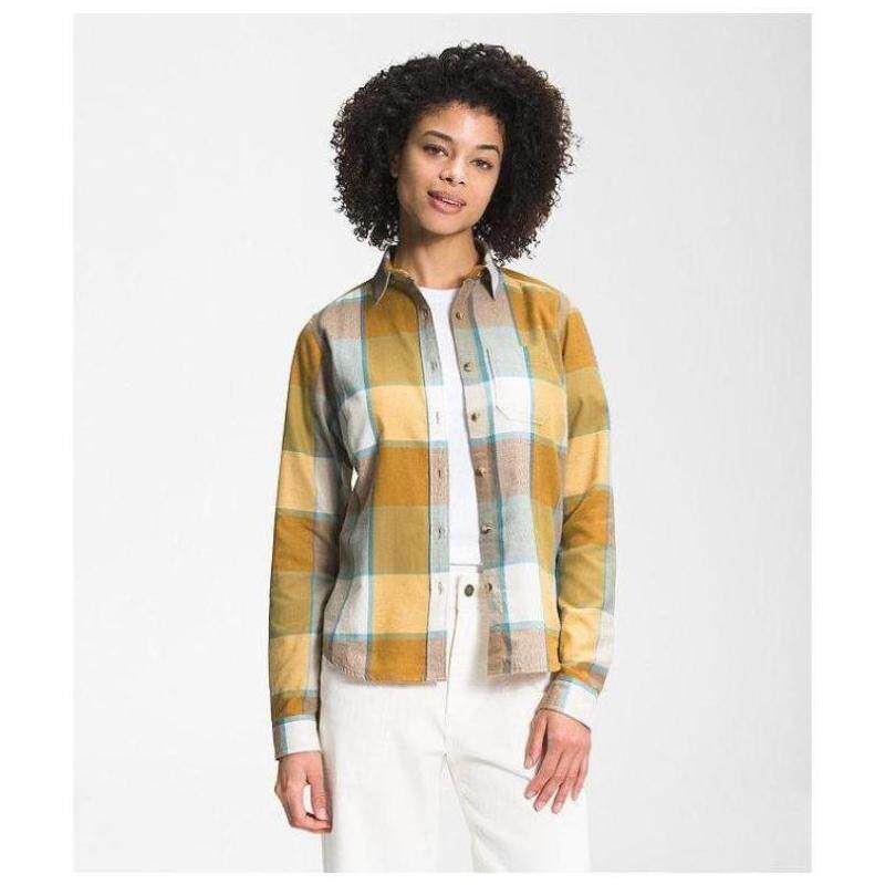 THE NORTH FACE/北面女长袖衬衫格子翻领时尚纯棉正品NF0A4QNP
