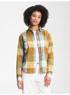 THE NORTH FACE/北面女长袖衬衫格子翻领时尚纯棉正品NF0A4QNP