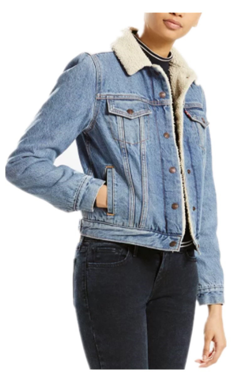 levis/李维斯女装牛仔外套夹克羊羔毛秋冬保暖休闲正品