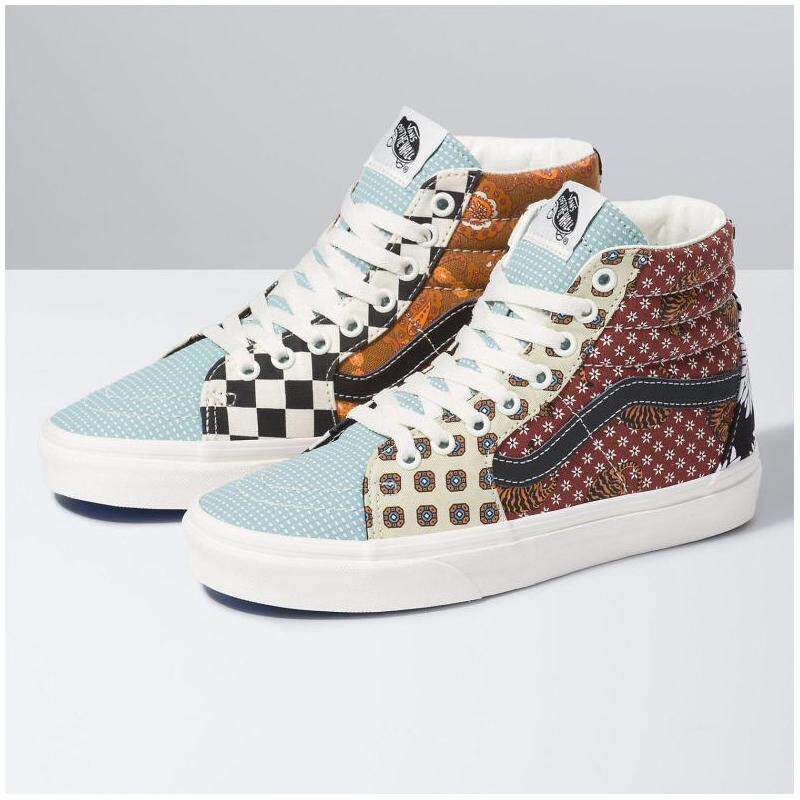 vans/范斯男女同款板鞋系带高帮透气sk8-hi帆布休闲鞋正品bv61io