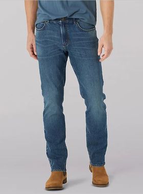 LEE/李男牛仔裤直筒中腰耐磨纯色经典简约款棉质四季正品20168