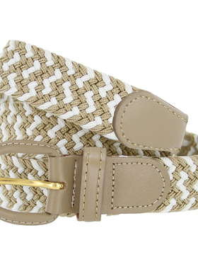 热销durabelt男女腰带条纹拼色编织针扣休闲款四季正品1322B276