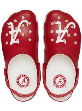 卡骆驰Crocs洞洞鞋沙滩鞋云朵鞋红色男女款凉鞋阿拉巴马大学字母