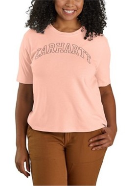 Carhartt/卡哈特女装短袖T恤圆领宽松半截袖棉质休闲上衣106186