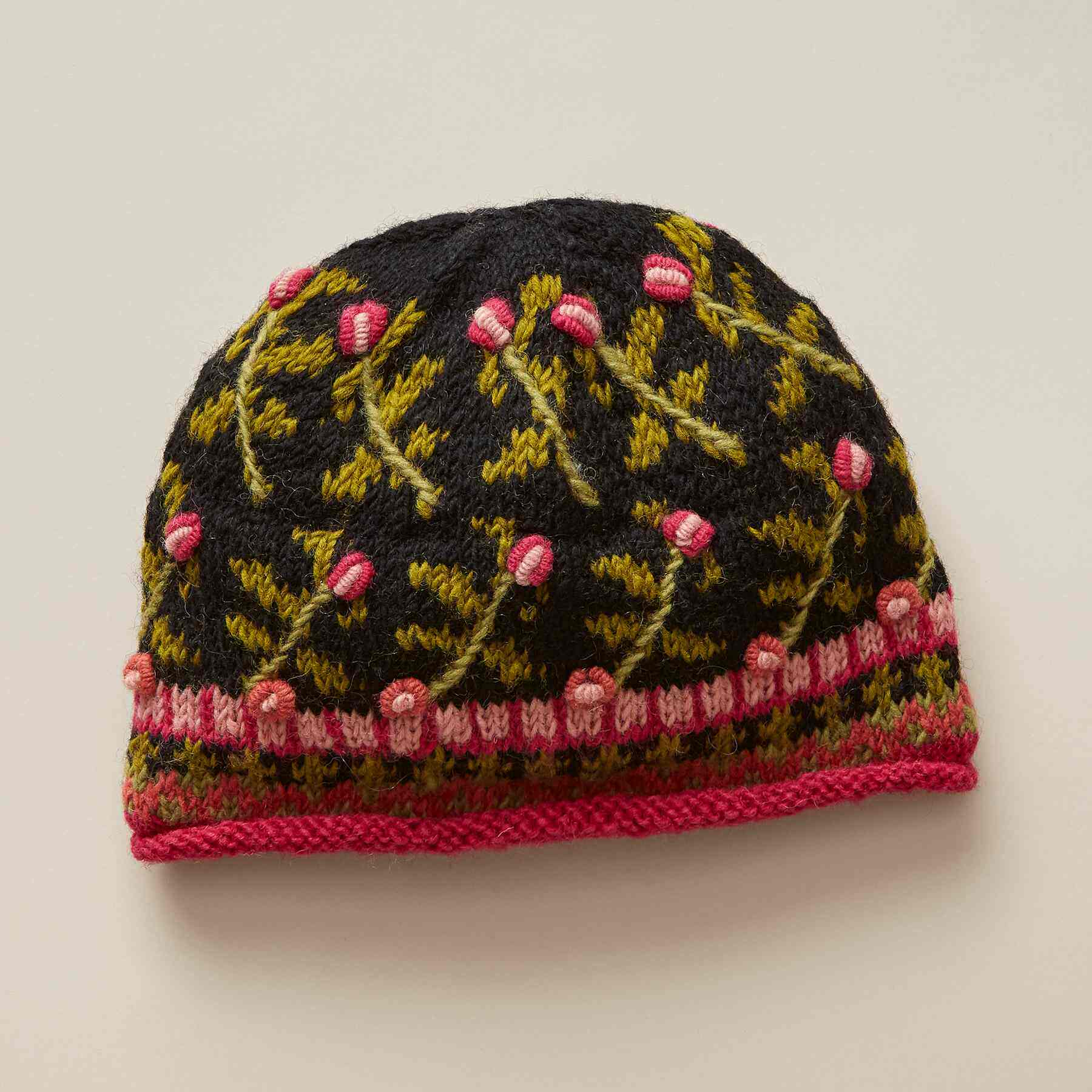 sundance/圣得西 帽子女羊毛针织帽甜美刺绣花保暖经典正品74339