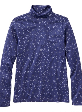 L.L. Bean宾恩女士打底衫半高领妈妈装长袖T恤中老年女装秋冬季