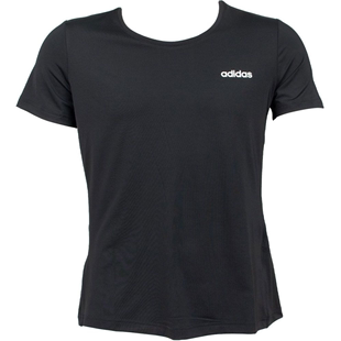 圆领涤纶修身 正品 DS8722 阿迪达斯女士T恤纯色短袖 夏季 Adidas