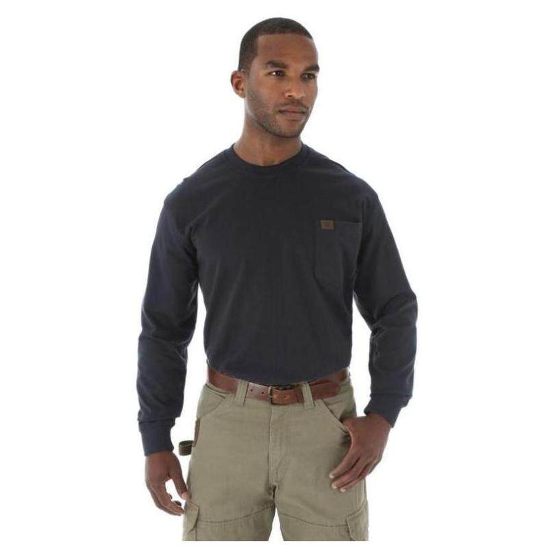 wrangler/威格男卫衣长袖圆领套头纯色口袋宽松春秋正品3w710