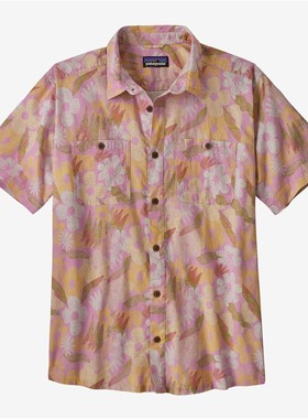 巴塔哥尼亚PATAGONIA男款短袖衬衫花春夏透气轻便沙滩风美版53139