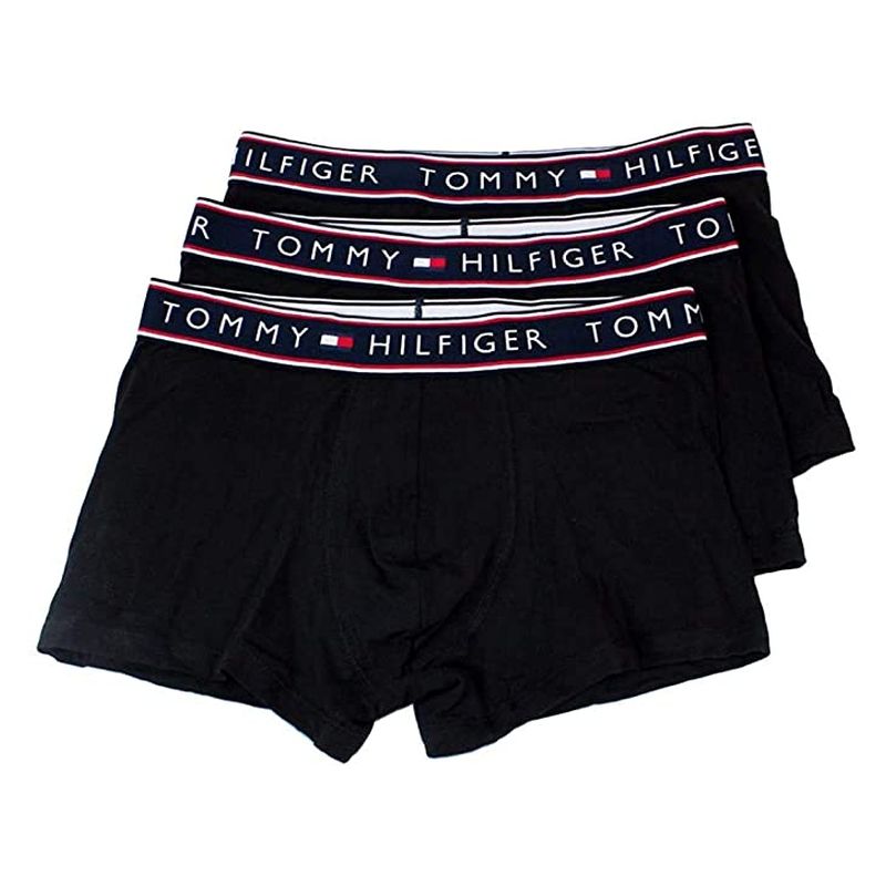 TOMMY HILFIGER汤米男士内裤3条装平角内裤底裤棉中腰送男友礼物