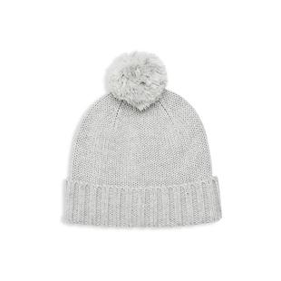 UGG帽子针织帽毛线帽冷帽女秋冬保暖毛球Rib-Knit可爱舒适正品