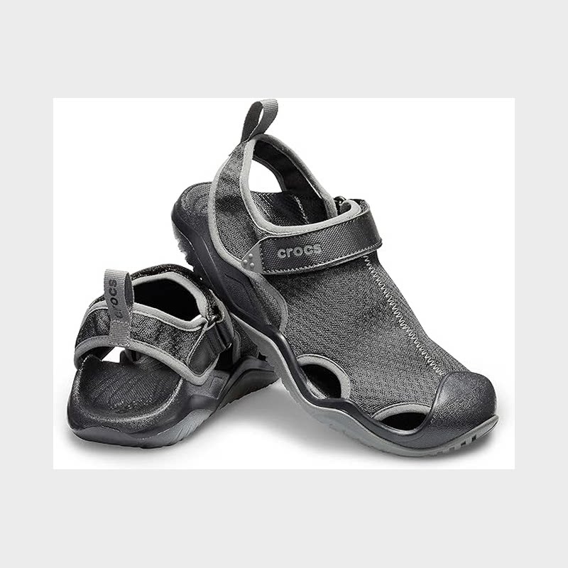 crocs卡洛驰男凉鞋包头渔夫沙滩网面透气轻质夏季休闲正品205701