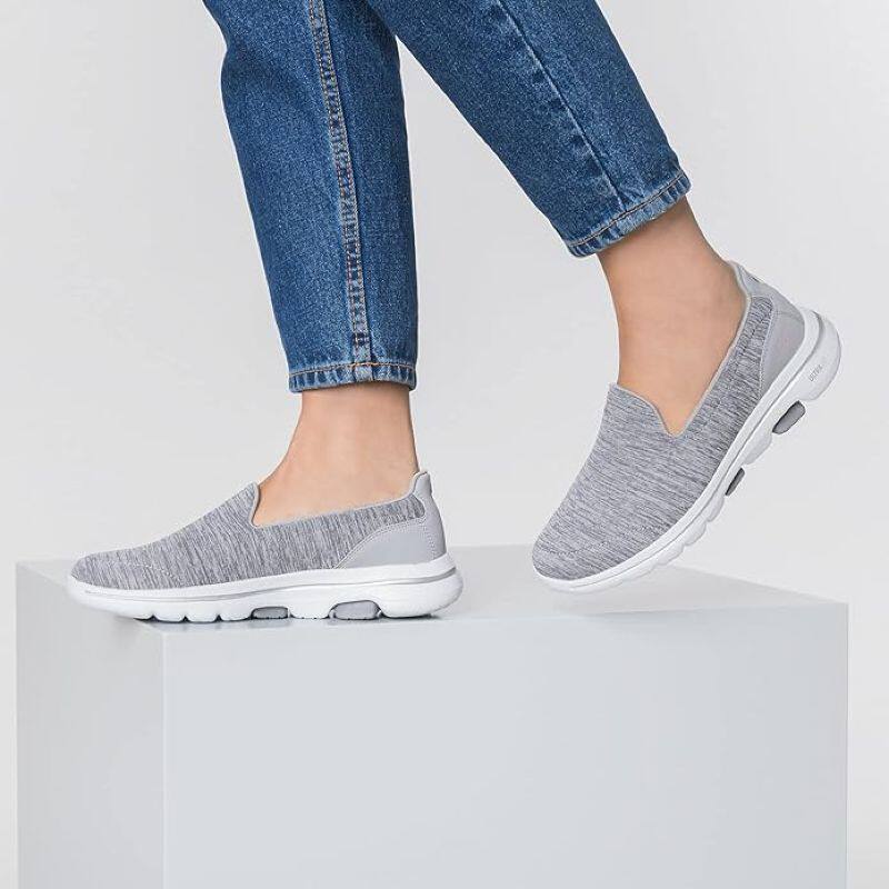 Skechers/斯凯奇女休闲鞋瓢鞋一脚蹬懒人鞋GOWalk 5户外健步春夏