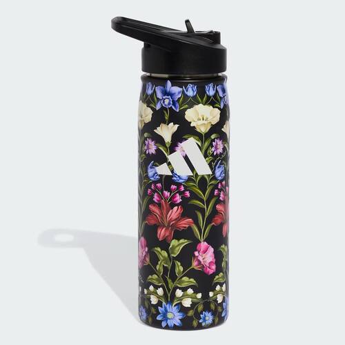 Adidas阿迪达斯保温杯运动吸管水杯600ML Farm花卉健身水瓶不锈钢