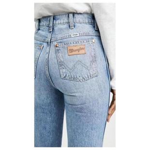 Wrangler女士裤子牛仔裤纯棉高腰直筒休闲舒适正品410S10806
