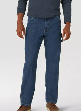 Wrangler/威格男士舒适直筒宽松牛仔裤休闲工装长裤正品33312EI