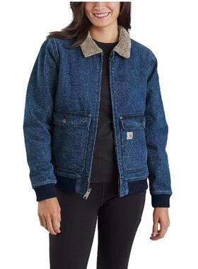 carhartt卡哈特夹克外套上衣休闲女Flex牛仔夹克秋冬正品105446