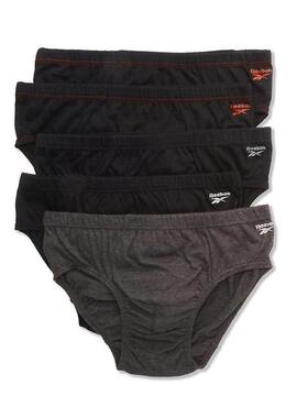 Reebok/锐步男低腰三角裤5条装内裤透气亲纯棉正品Ree001213PB15