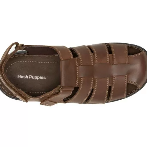 Мужская обувь Hush Puppies, сандалии с носком, кожаная повседневная обувь на липучке, летняя прямая почтовая рассылка по США