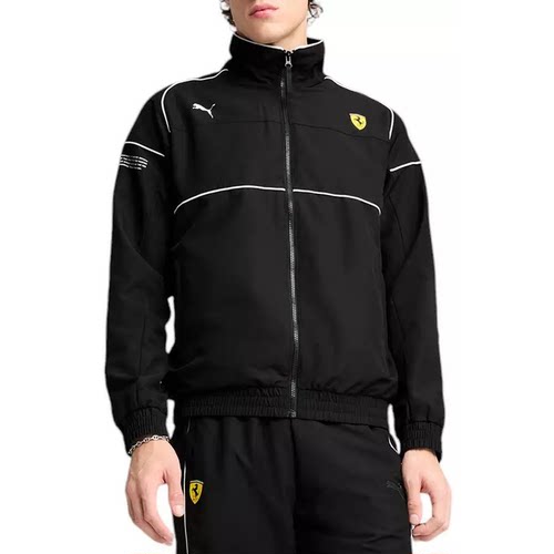 PUMA/彪马男士夹克外套运动服F1法拉利联名款赛车球服黑色春秋季