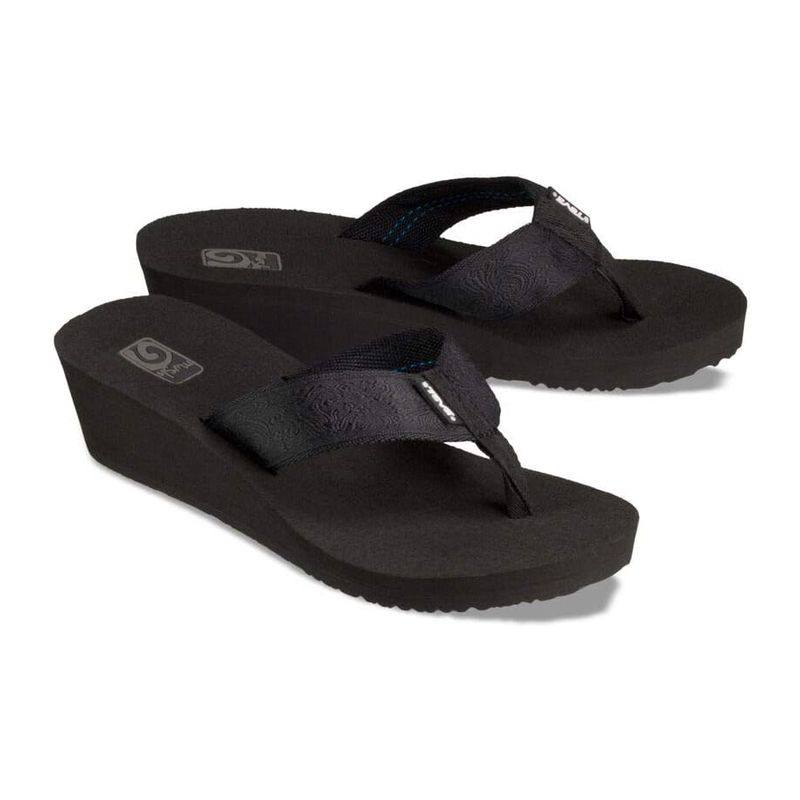 太哇坡跟印花厚底舒适风人字拖鞋