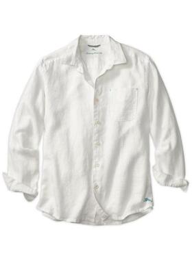 Tommy Bahama男衬衫短袖夏季亚麻透气干爽休闲时尚百搭正品B5020