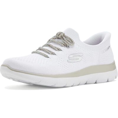 Skechers/斯凯奇女鞋运动休闲鞋Summits健步鞋系带透气轻便春夏季