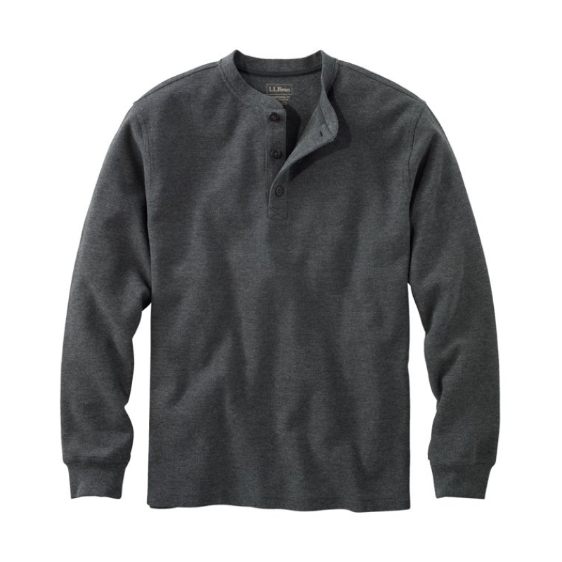 L.L. Bean宾恩男T恤套头衫不缩水华夫格亨利服纯棉经典款TA502224