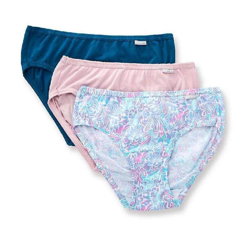 jockey女内裤纯棉印花3条装高腰弹力透气亲肤柔软正品jcky01-1489