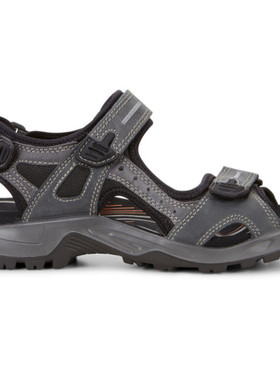 Ecco爱步男凉鞋沙滩鞋皮质魔术贴一字休闲夏季轻便美国直邮822114