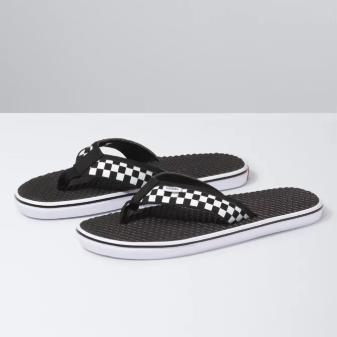 VANS/范斯男士拖鞋人字拖轻便按摩防滑百搭夹趾格子正品8DIW85