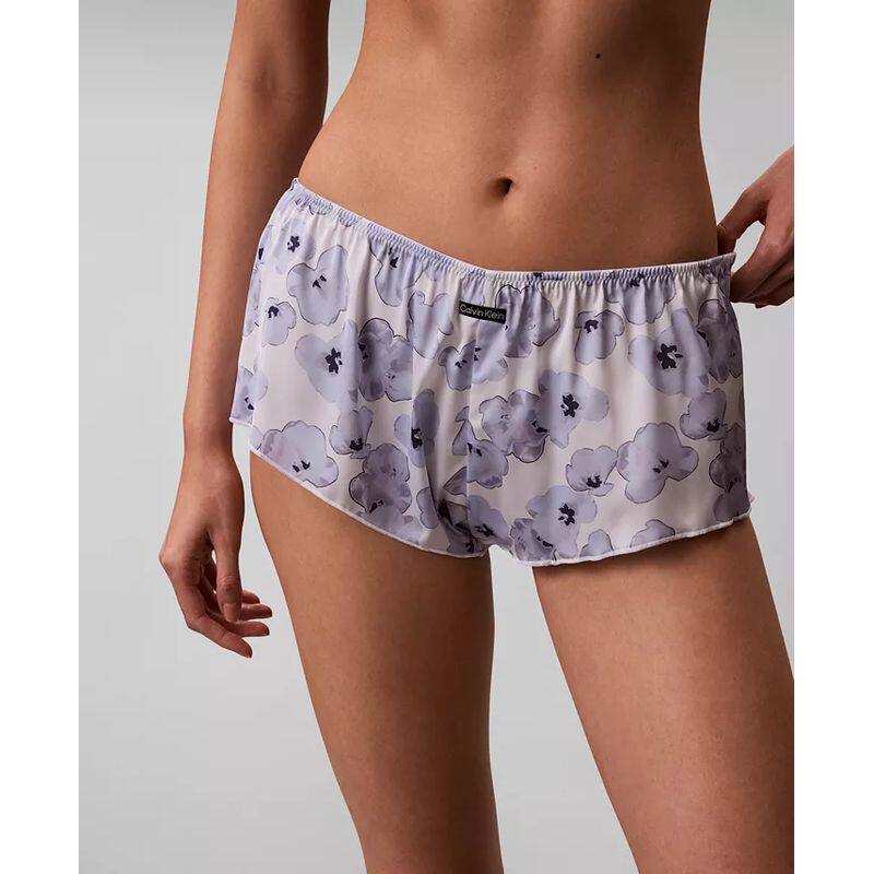 Calvin Klein女士内裤经典缎面短裤平角内裤休闲睡裤优雅丝滑