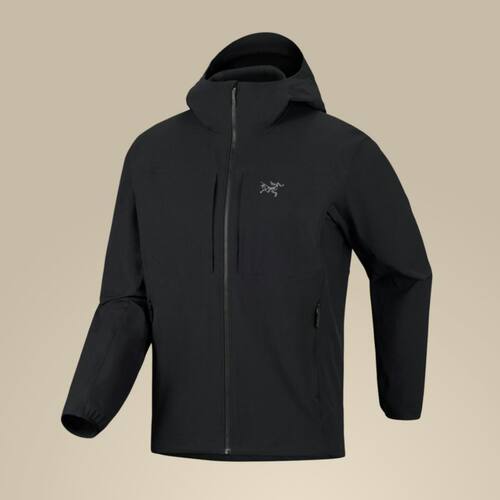 Arc'teryx/始祖鸟男士软壳冲锋衣Gamm户外徒步登山攀岩连帽外套