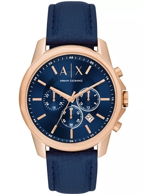 Armani阿玛尼腕表手表男石英手表时尚蓝色表盘防水不锈钢AR1862