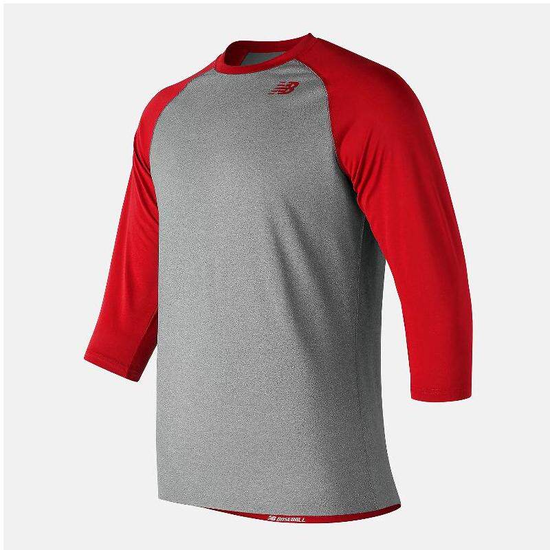 NEW BALANCE NB男款T恤舒适上衣中袖棒球服饰正品TMMT601