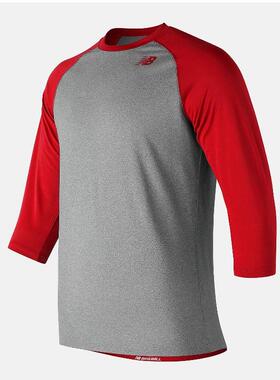 NEW BALANCE NB男款T恤舒适上衣中袖棒球服饰正品TMMT601