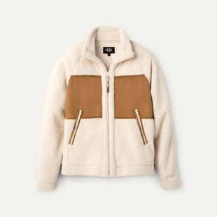 UGG夹克毛绒男士外套Keane Heritage摇粒绒冬季保暖立领棉服防风